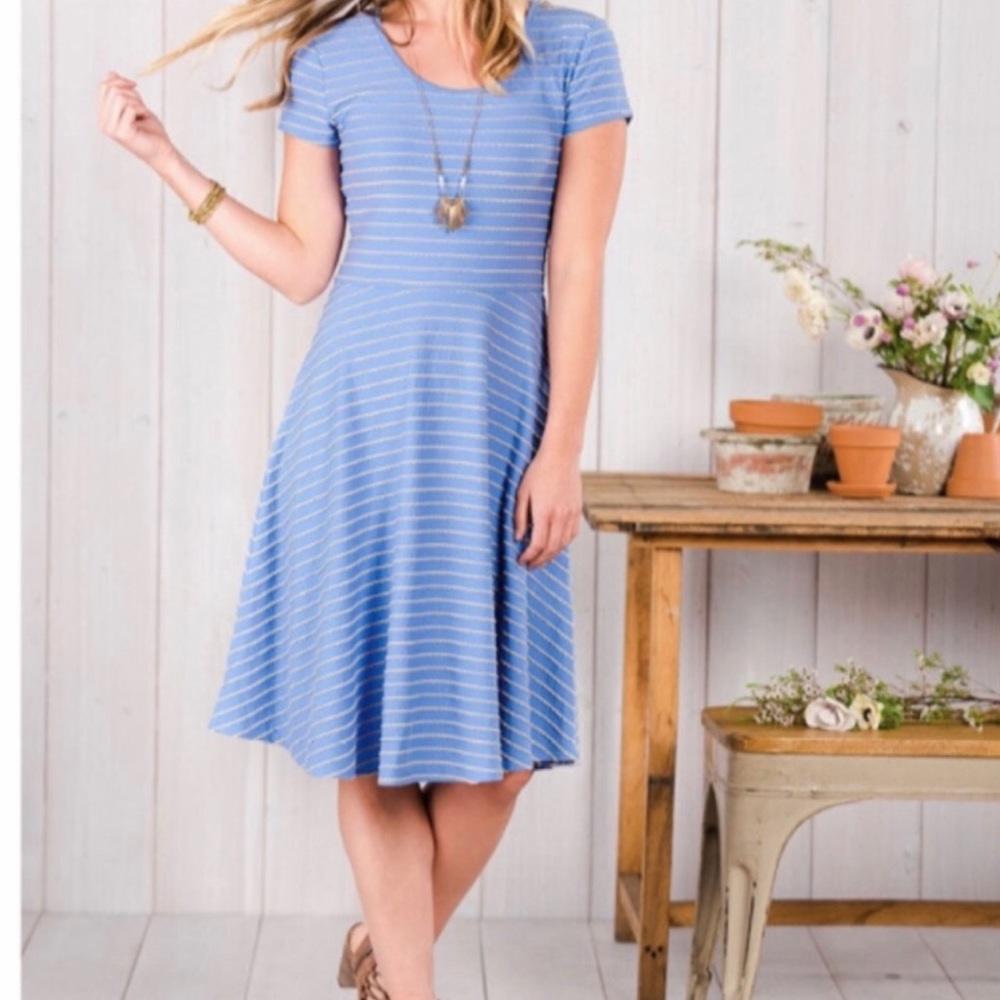 Matilda Jane Exploration blue striped dress